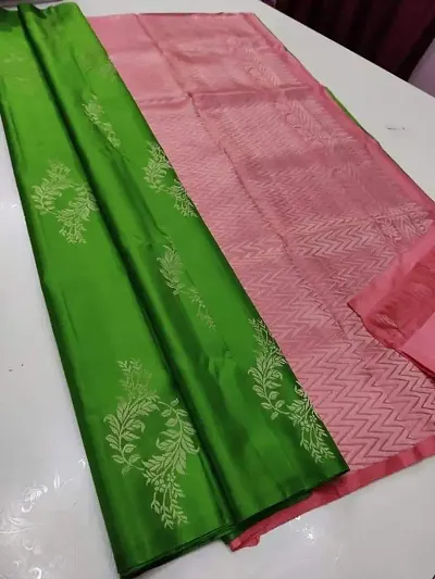 Elegant Silk Blend Saree With Blouse Piece