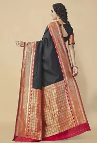 Sttylish Women Banarasi Silk Saree with Blouse Piece-thumb1