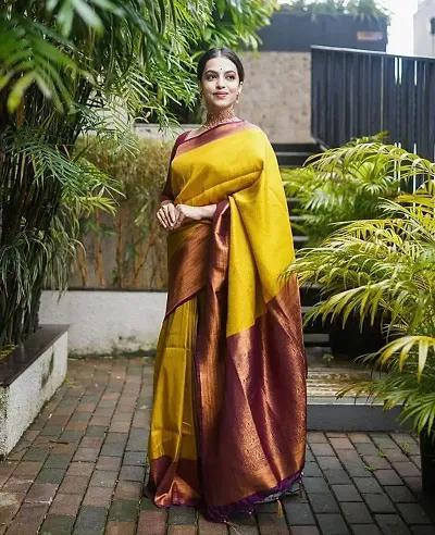 Glamorous Art Silk Saree with Blouse piece 