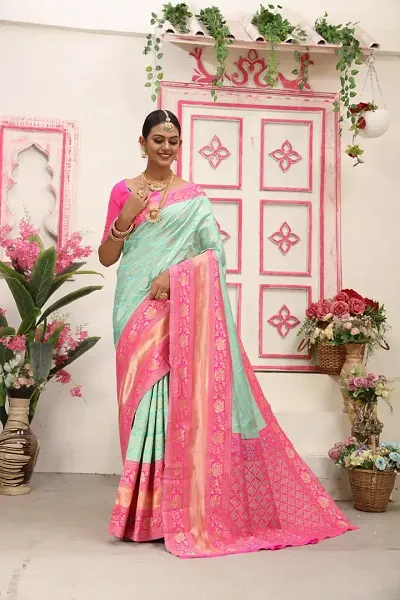 Fancy Art Silk Saree With Blouse Piece For Women