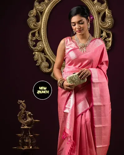 Lichi Silk Jacquard Sarees with Blouse piece