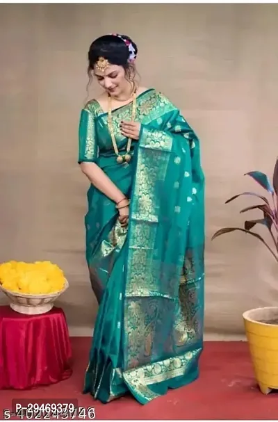 Fancy Art Silk Jacquard Saree With Blouse
