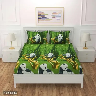 Comfortable Cotton Printed Double 1 Bedsheet + 2 Pillowcovers