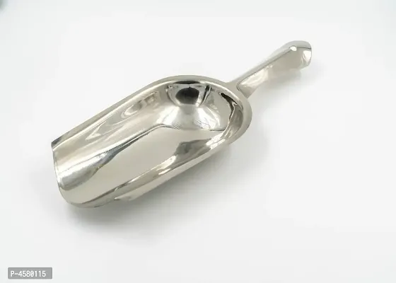 Premium Steel Silver Atta Scoop