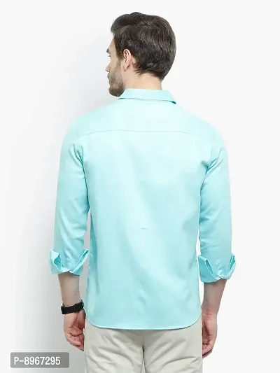 Latest Chikan Men's Regular Fit Full Sleeve Cotton Casual Shirt-thumb2