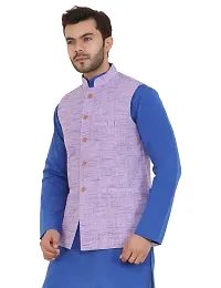 Latest Chikan Men's Textured Nehru Jacket-thumb2