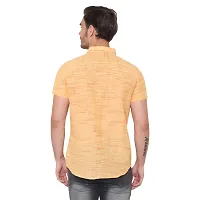 Latest Chikan Men's Cotton Textured Half Sleeves Shirt-thumb3