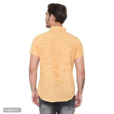 Latest Chikan Men's Cotton Textured Half Sleeves Shirt-thumb4