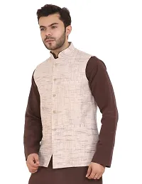 Latest Chikan Men's Textured Nehru Jacket-thumb2