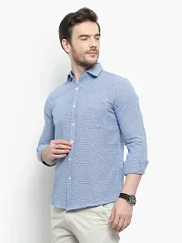 Latest Chikan Men's Checked Regular Fit Full Sleeve Cotton Casual Shirt-thumb3