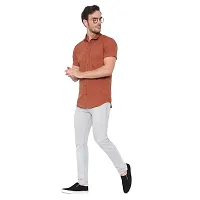 Latest Chikan Men's Cotton Textured Half Sleeves Shirt-thumb3