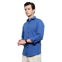 Latest Chikan Men's Solid Regular Fit Full Sleeve Cotton Casual/Formal Shirt-thumb3