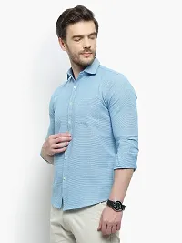 Latest Chikan Men's Checked Regular Fit Full Sleeve Cotton Casual Shirt-thumb3