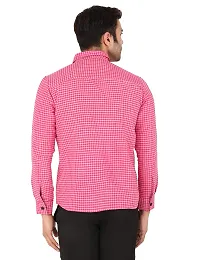 Latest Chikan Men's Checked Regular Fit Full Sleeve Cotton Formal Shirt-thumb4