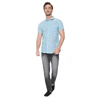 Latest Chikan Men's Cotton Textured Half Sleeves Shirt-thumb2