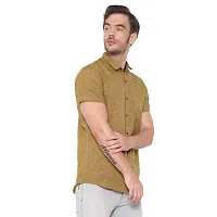 Latest Chikan Men's Cotton Textured Half Sleeves Shirt-thumb1