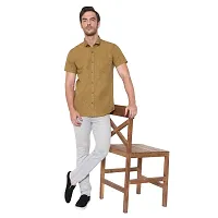 Latest Chikan Men's Cotton Textured Half Sleeves Shirt-thumb2