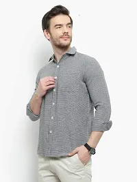 Latest Chikan Men's Checked Regular Fit Full Sleeve Cotton Casual Shirt-thumb3