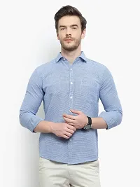 Latest Chikan Men's Checked Regular Fit Full Sleeve Cotton Casual Shirt-thumb2