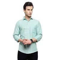 Latest Chikan Men's Solid Regular Fit Full Sleeve Cotton Casual/Formal Shirt-thumb1