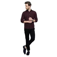 Latest Chikan Men's Striped Regular Fit Full Sleeve Cotton Casual Shirt-thumb4