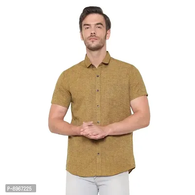 Latest Chikan Men's Cotton Textured Half Sleeves Shirt