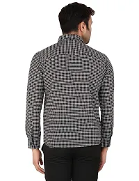 Latest Chikan Men's Checked Regular Fit Full Sleeve Cotton Formal Shirt-thumb4