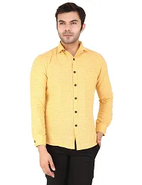 Latest Chikan Men's Checked Regular Fit Full Sleeve Cotton Formal Shirt-thumb1