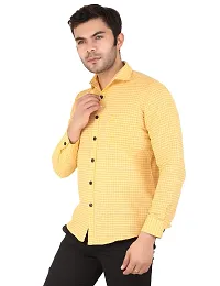 Latest Chikan Men's Checked Regular Fit Full Sleeve Cotton Formal Shirt-thumb2