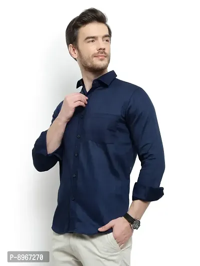 Latest Chikan Men's Regular Fit Full Sleeve Cotton Casual Shirt-thumb3