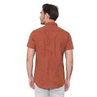 Latest Chikan Men's Cotton Textured Half Sleeves Shirt-thumb4