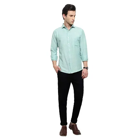 Latest Chikan Men's Solid Regular Fit Full Sleeve Casual/Formal Shirt