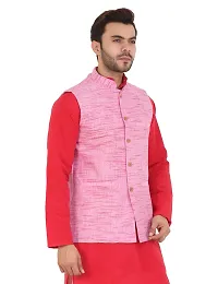 Latest Chikan Men's Textured Nehru Jacket-thumb3