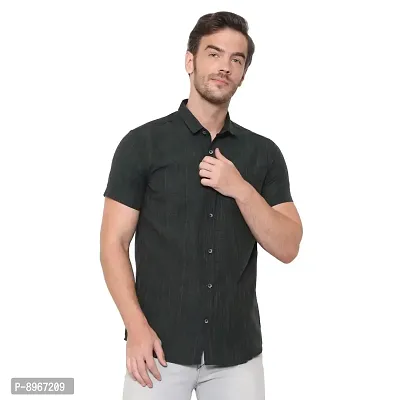 Latest Chikan Men's Cotton Textured Half Sleeves Shirt