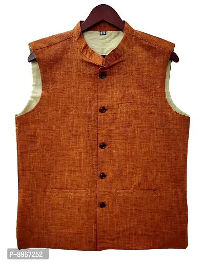 Men's Traditional Cotton Nehru Jacket/Waistcoat