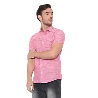 Latest Chikan Men's Cotton Textured Half Sleeves Shirt-thumb1