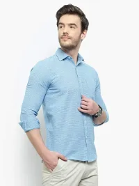 Latest Chikan Men's Checked Regular Fit Full Sleeve Cotton Casual Shirt-thumb4