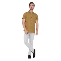 Latest Chikan Men's Cotton Textured Half Sleeves Shirt-thumb3