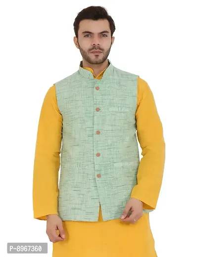 Latest Chikan Men's Textured Nehru Jacket-thumb0