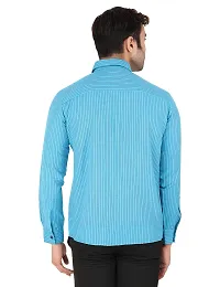 Latest Chikan Men's Striped Regular Fit Full Sleeve Cotton Formal Shirt-thumb4