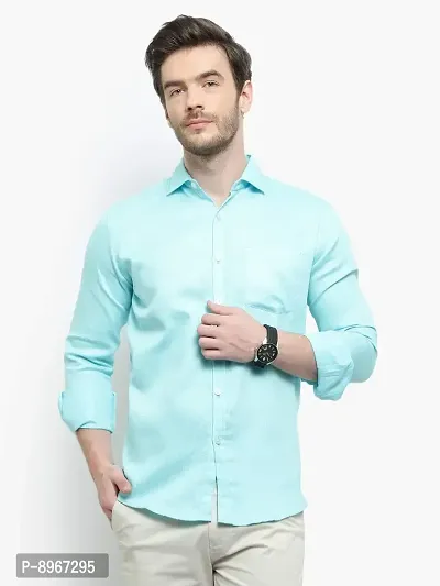 Latest Chikan Men's Regular Fit Full Sleeve Cotton Casual Shirt-thumb0