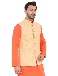 Latest Chikan Men's Textured Nehru Jacket-thumb3