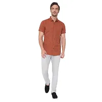 Latest Chikan Men's Cotton Textured Half Sleeves Shirt-thumb2