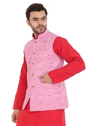 Latest Chikan Men's Textured Nehru Jacket-thumb2