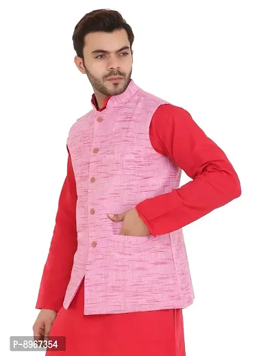 Latest Chikan Men's Textured Nehru Jacket-thumb3