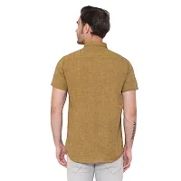 Latest Chikan Men's Cotton Textured Half Sleeves Shirt-thumb4