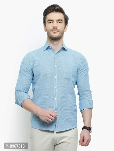 Latest Chikan Men's Checked Regular Fit Full Sleeve Cotton Casual Shirt-thumb3