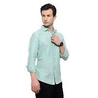 Latest Chikan Men's Solid Regular Fit Full Sleeve Cotton Casual/Formal Shirt-thumb3