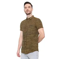 Latest Chikan Men's Cotton Self Design Half Sleeves Shirt-thumb3