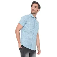 Latest Chikan Men's Cotton Textured Half Sleeves Shirt-thumb1